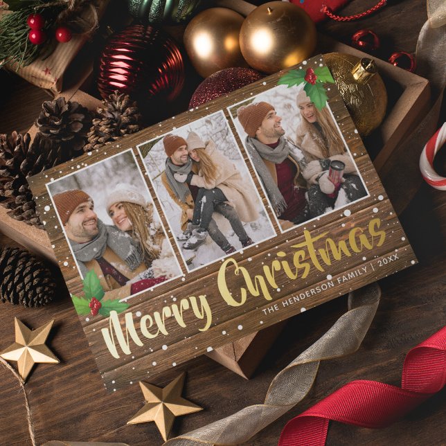 Rustic Country Merry Christmas Photo (Creator Uploaded)
