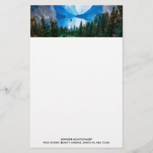 Rustic Country Mountains Nature Scene Photography Stationery