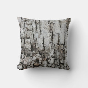 Rustic Country Nature Dry Cracked Tree Bark Photo Cushion