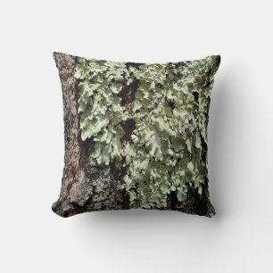 Rustic Country Nature Moss Tree Bark Photo Cushion