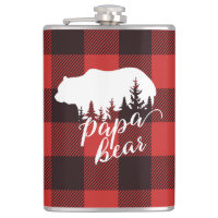 Rustic Country Papa Bear Flannel Plaid