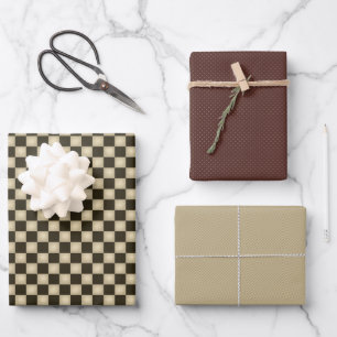 Rustic Country Primitive Checks  Wrapping Paper Sheet