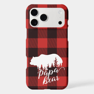 Rustic Country Red & Black Flannel Papa Bear