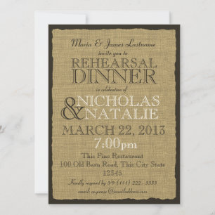 Rustic Country Rehearsal Dinner Invitation