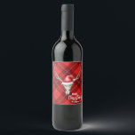 Rustic Country Reindeer Skull & Santa Ha Christmas Wine Label<br><div class="desc">Fun and festive, these stickers are the perfect way to add some additional flair to your holiday party or send guests home with a great bottle of wine or bear. The design features a reindeer skull with a red Santa hat and the text "merry Christmas" and "the Andersons 20XX, "...</div>
