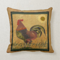 Rustic Country Rooster Americana Colourful