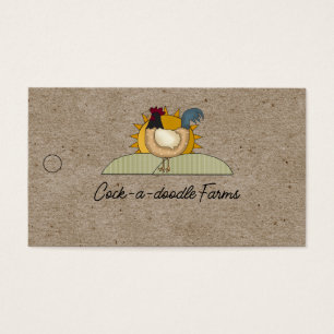 Rustic Country Rooster Farm Kraft Product Tag