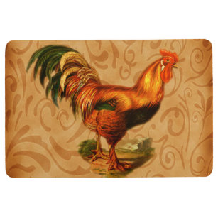 Rooster Chicken Indoor Floor Mats Rugs Zazzle Co Nz