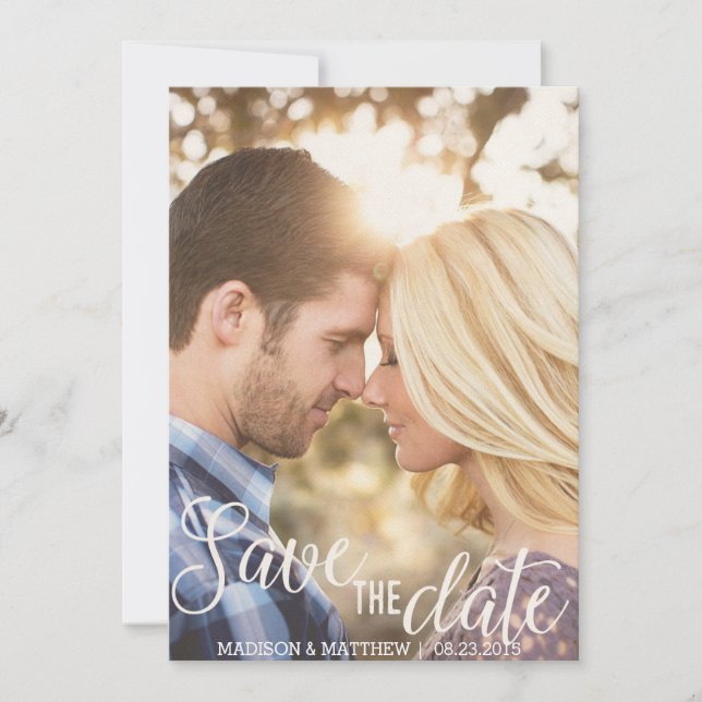 Rustic Country Save the Date invitation vintage (Front)