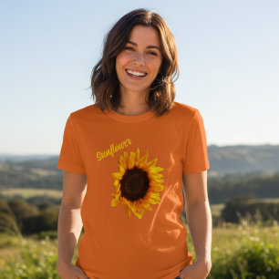 Rustic Country Sinflower Botanical photography T-Shirt