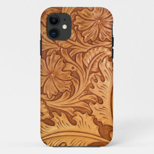 Rustic country southwest style western leather Case-Mate iPhone case
