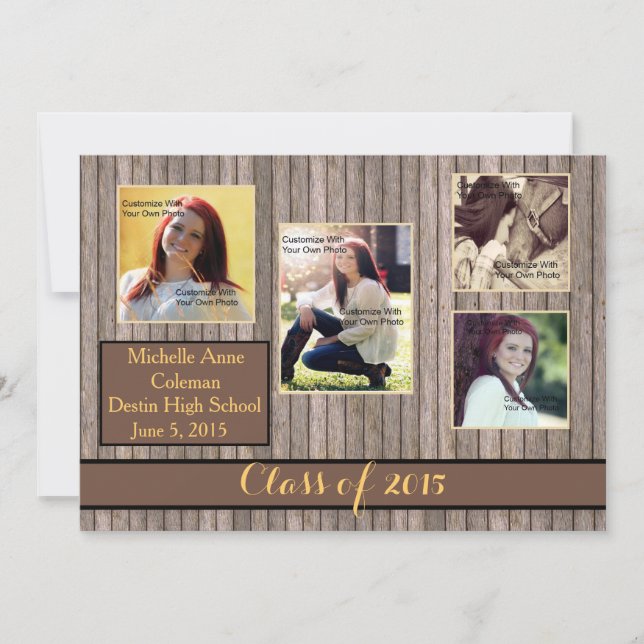 Rustic Country Spice Graduation Announcement (Front)