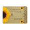 Rustic Country Sunflower Burlap Wedding RSVP Cards