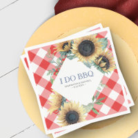 Rustic Country Sunflower Red Gingham Barn Wedding