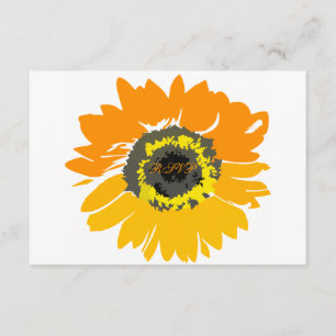 Rustic Country Sunflower Wedding RSVP Cards