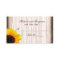 Rustic Country Sunflower Wood Wedding Place Cards
