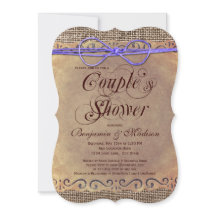 Rustic Country Vintage Couple's Shower Invitations