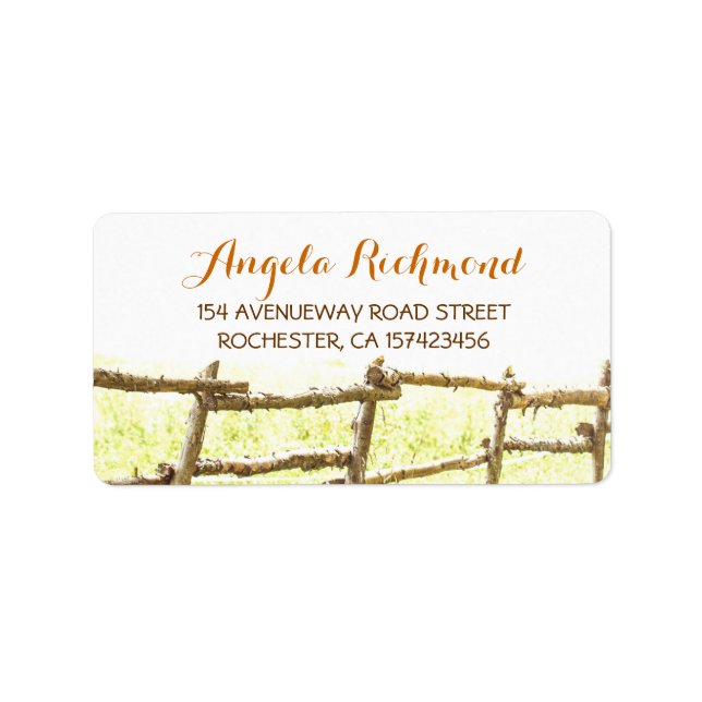 rustic country wedding address labels (Front)