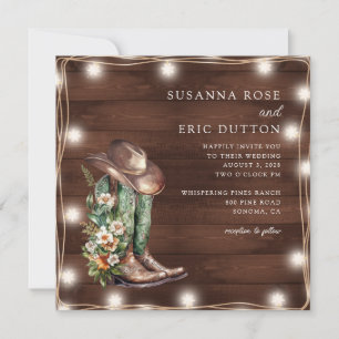 Rustic Country Wedding Invitation