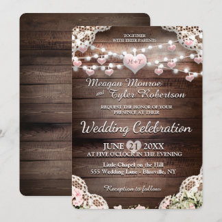 Rustic Country Wedding Invitation