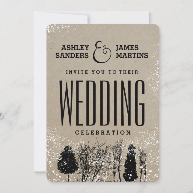 RUSTIC COUNTRY WEDDING INVITATION (Front)