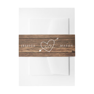 Rustic Country Wedding Invitation Belly Band