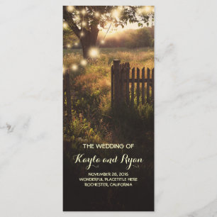 Rustic Country Wedding Programs Programme