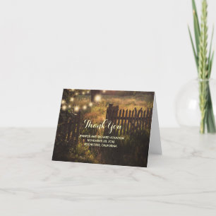 Rustic Country Wedding Thank You