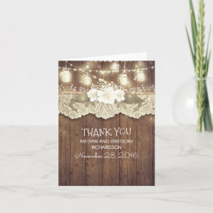 Rustic Country Wedding Thank You Card