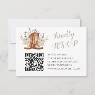 Rustic Country Western RSVP Cards