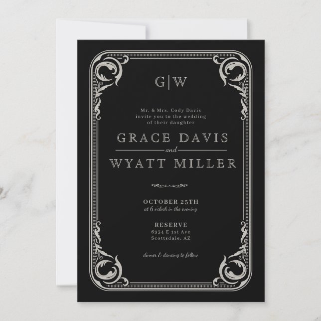 Rustic Country Western Wedding Invitation (Front)