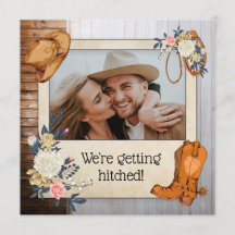 Rustic Country Western Wedding Invitation