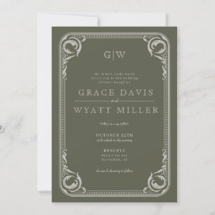 Rustic Country Western Wedding with Details Invitation
