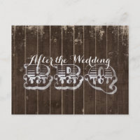Rustic Country Western Wood Wedding RSVP BBQ