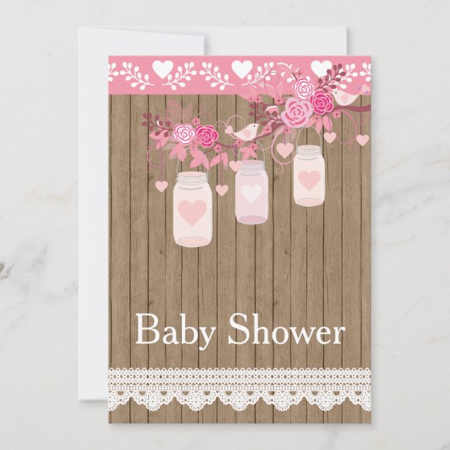 Rustic Country Wood Baby Shower Invitation (Front)