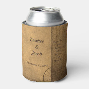 Rustic Country Wood Barn Vintage Western Wedding Can Cooler