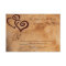Rustic Country Wood Double Hearts Wedding RSVP
