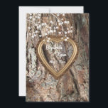 Rustic Country, Wood Heart Frame, Wedding Advice, Advice Card<br><div class="desc">Very popular and trendy, wood, country rustic theme with carved golden heart frame for your names and date and small white flowers. Personalise text and font to your needs. Fun card for guests at your wedding reception. You can change "I thought" to "I Shouted", or "I Screamed", have fun with...</div>