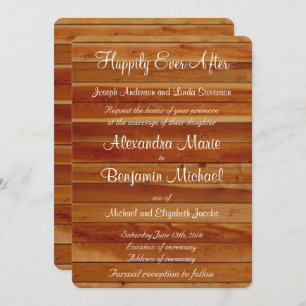 Rustic Country Wooden Invitation
