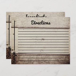 Rustic Country Wooden Recipe Cards