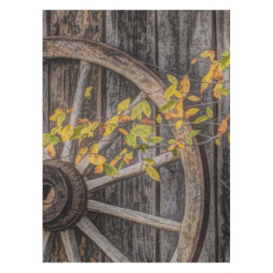 Rustic Countryside Wagon Wheel Tablecloth