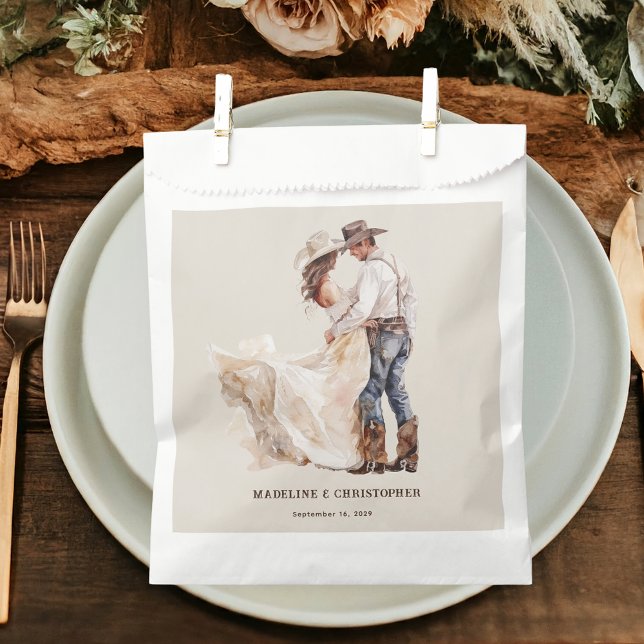 Rustic Couple Wedding Favour Bags (Creator Uploaded)