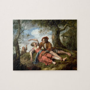 Rustic Courtship Jigsaw Puzzle