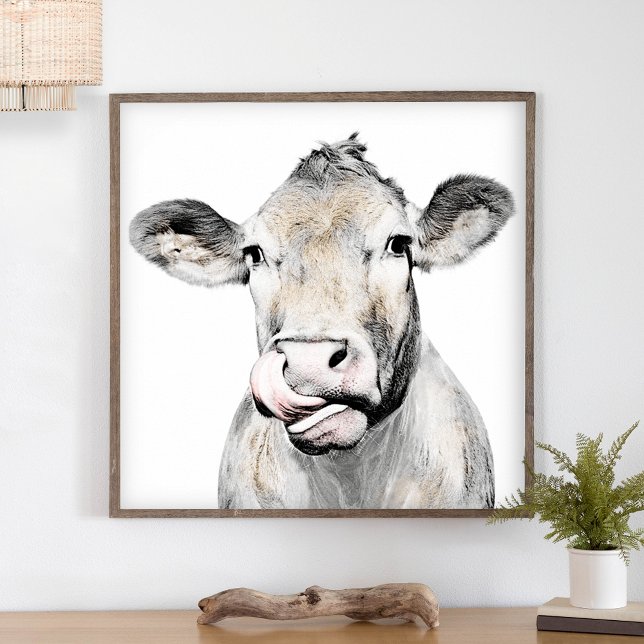Rustic Cow Minimalist Modern Country Farmhouse Poster (Creator Uploaded)