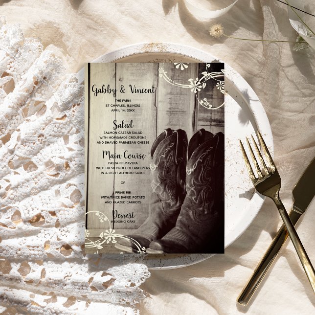 Rustic Cowboy Boots Country Western Floral Wedding (Creator Uploaded)