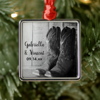Rustic Cowboy Boots Country Western Wedding Metal Tree Decoration
