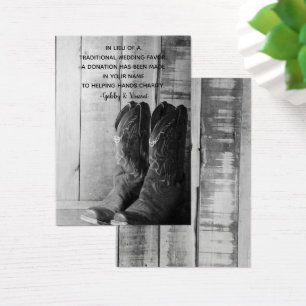 Rustic Cowboy Boots Western Wedding Charity