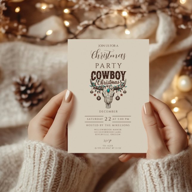 Rustic Cowboy Christmas Invitation (Creator Uploaded)