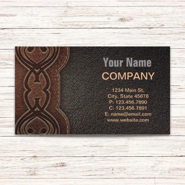 Rustic cowboy fashion brown western country business card (Rustic cowboy fashion brown western country business card)