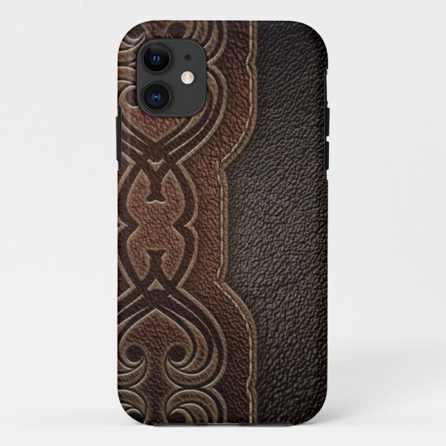 Rustic cowboy fashion brown western country Case-Mate iPhone case (Back)